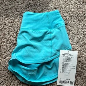Lululemon electric turquoise speed ups size 0